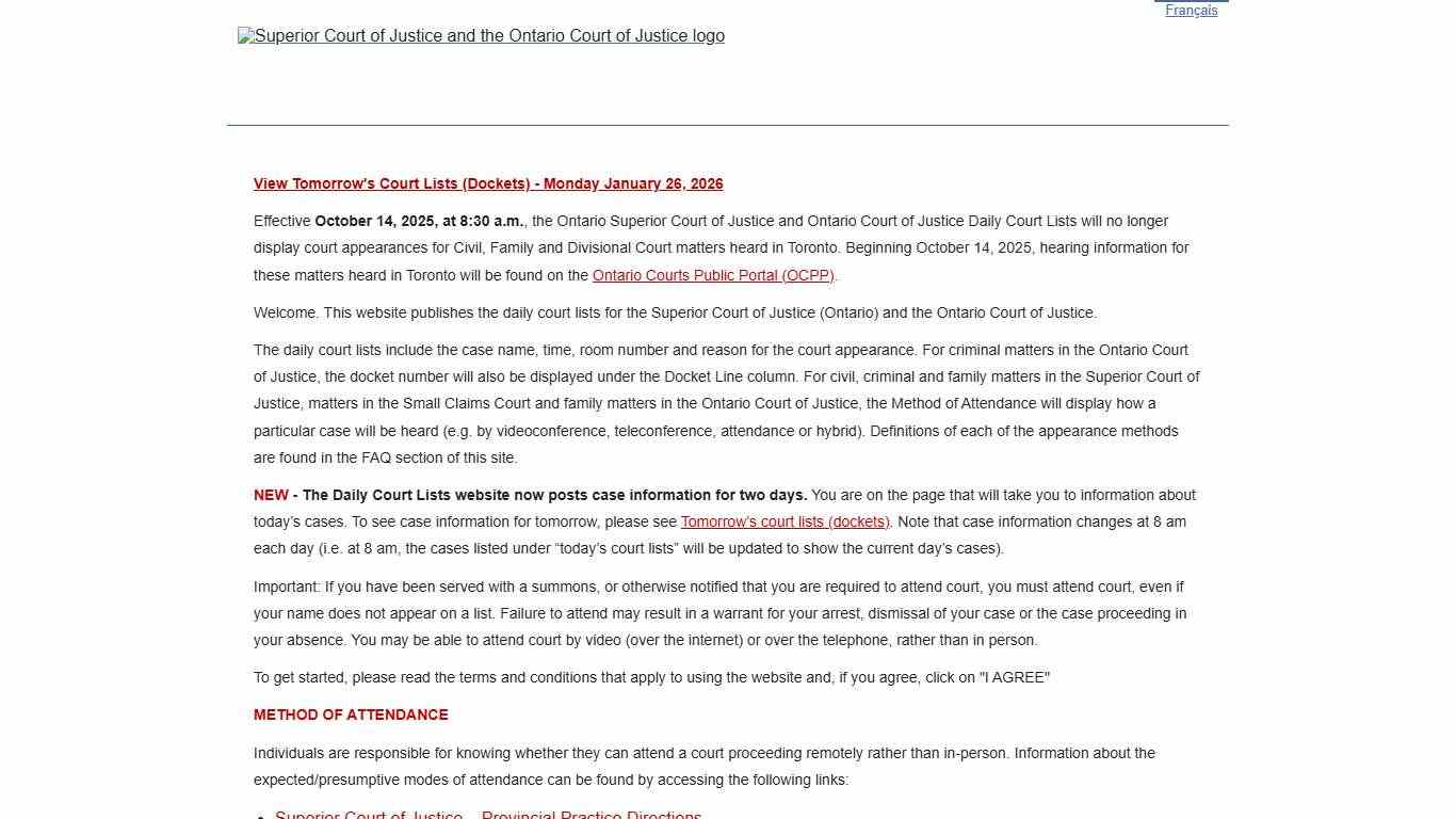 Home - Daily Court Lists